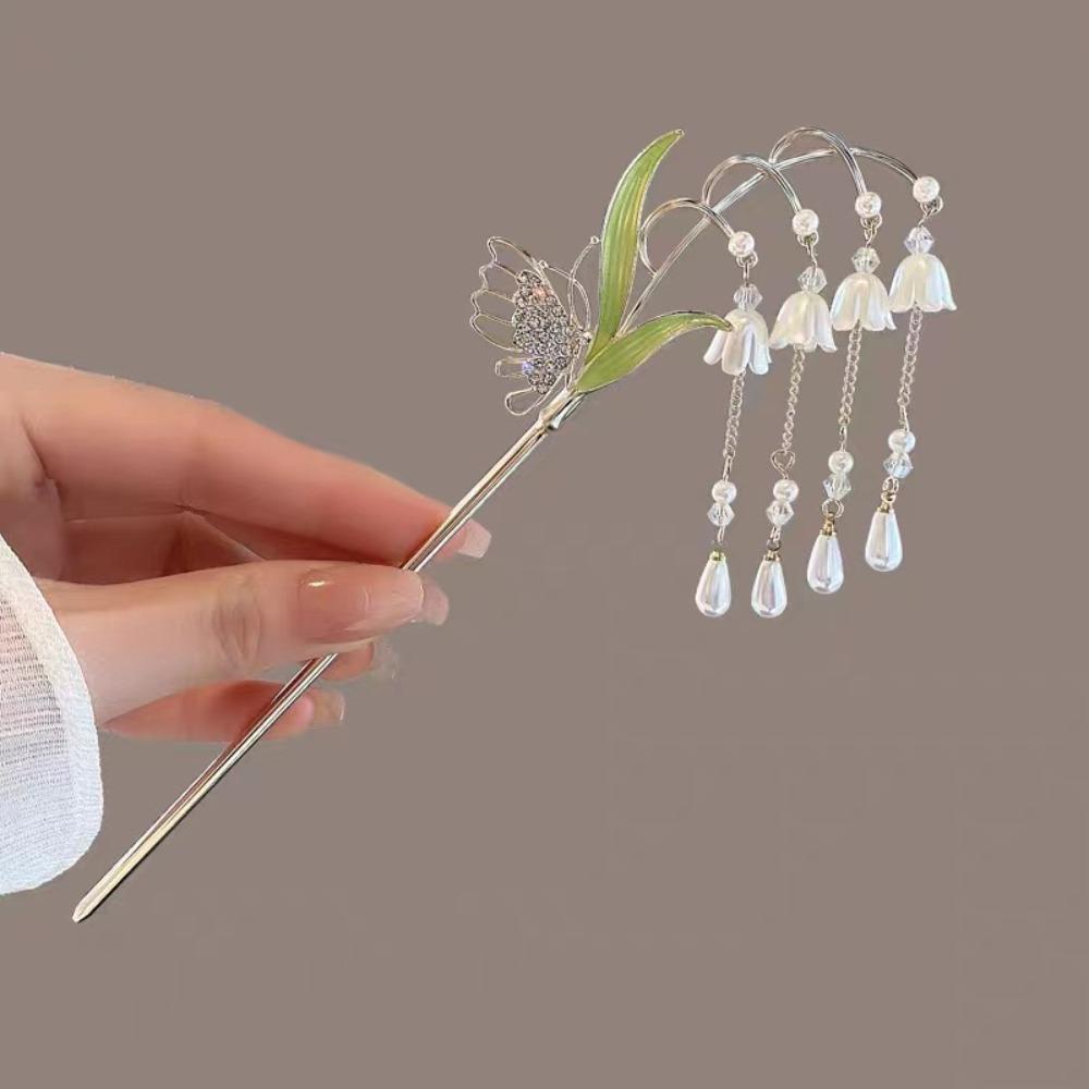 BERNARDO Kẹp Tóc Đuôi Ngựa Hình Hoa Phong Lan Nhỏ Xinh Thanh Lịch Cho Bạn Gái