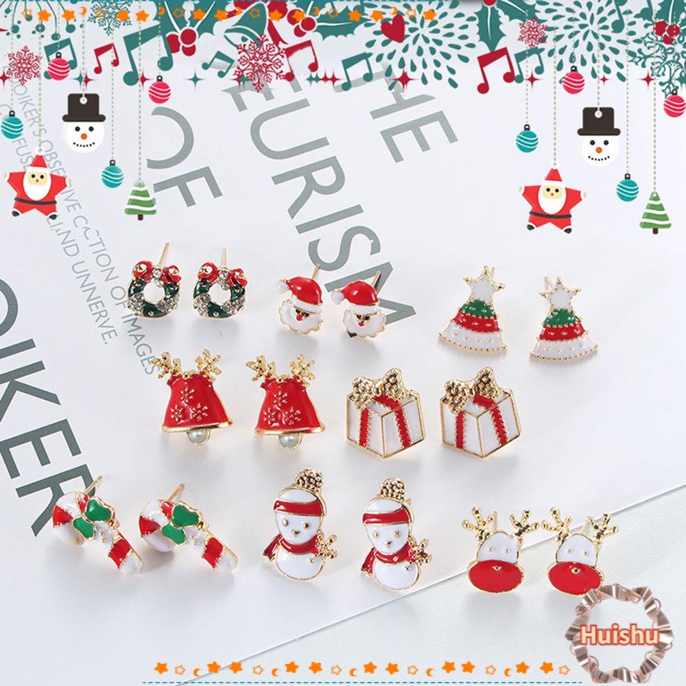 Khuyên Tai Trang Sức Dự Tiệc Giáng Sinh Khô Thoáng Dầu