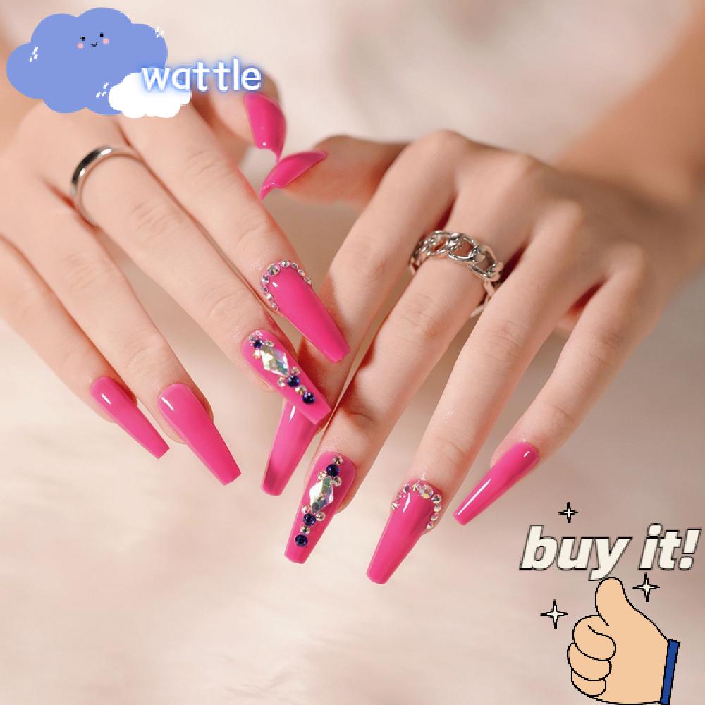 Bộ 24 Móng Tay Giả Ballerina Che Phủ Toàn Diện Tháo Rời Được