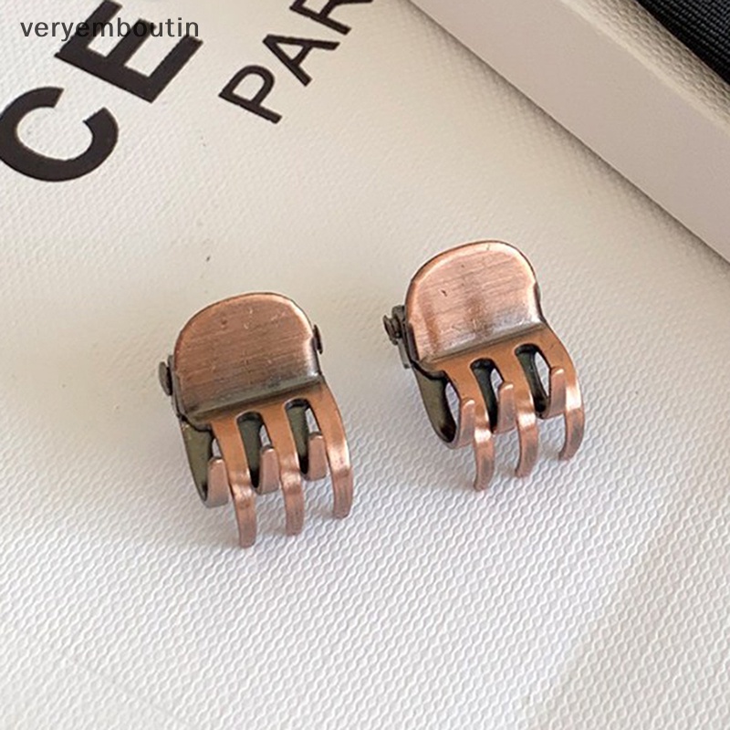 Bộ 2 Kẹp Tóc Càng Cua mini Bằng Đồng Màu Xám Kim Loại Cho Nữ goody n