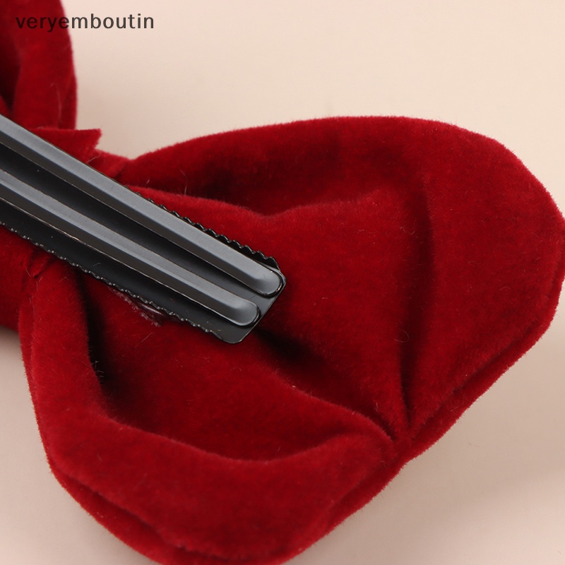 Kẹp Tóc Nơ Bằng Nhung Xinh Xắn Dành Cho Nữ