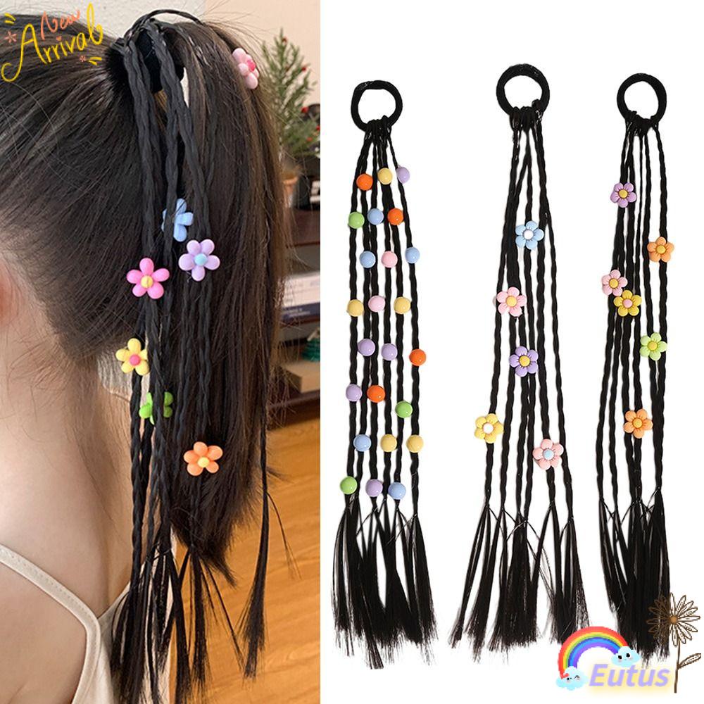 Dây Cao Su Bện Tóc Giả Nhiều Màu Dễ Thương Cho Bé