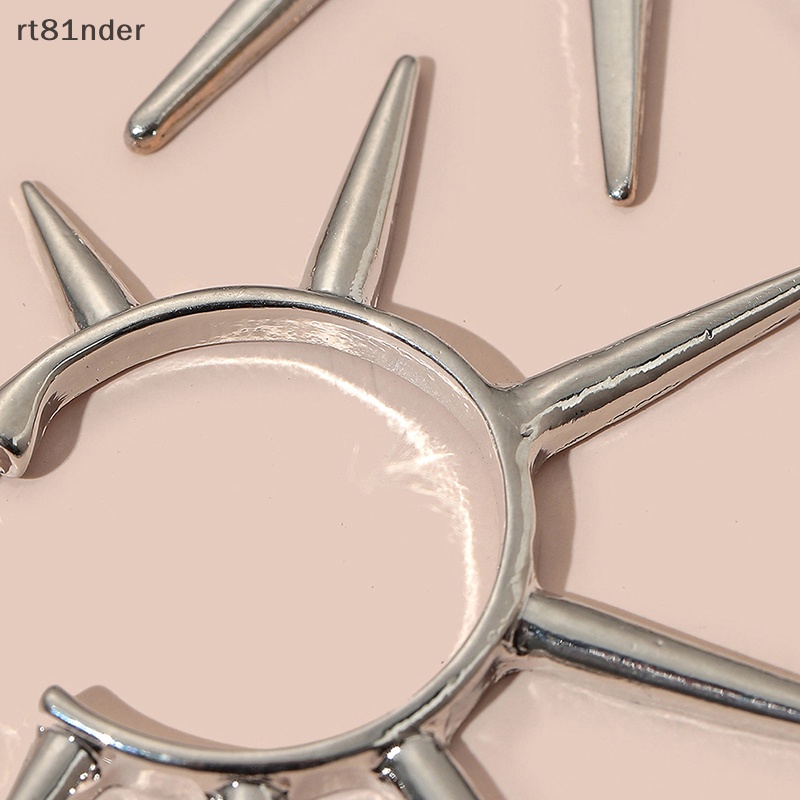 Rt Khuyên Tai Tròn Đính Đinh Tán Kim Loại Thời Trang Âu Mỹ Cá Tính Hip Hop Punk Cho Nữ