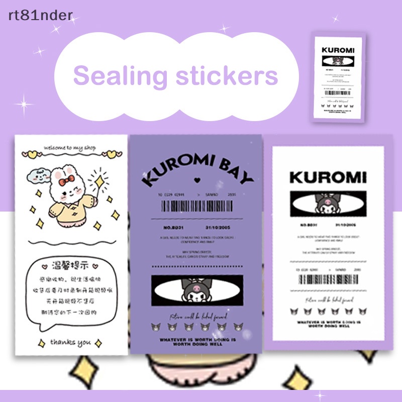 Set 100 Tờ Nhãn Dán Ghi Chú Họa Tiết Kuromi Dễ Thương Trang Trí Sổ Tay / Đồ Chơi Cho Bé Gái