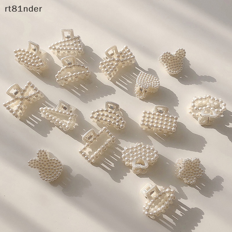 Rt Kẹp Tóc Càng Cua Mini Đính Ngọc Trai Giả Hình Trái Tim Hoạt Hình Thanh Lịch Cho Nữ