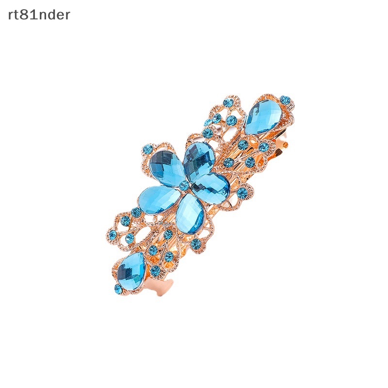 Kẹp Tóc Đính Đá Pha Lê Hình Hoa Bằng Hợp Kim Thời Trang Cho Nữ