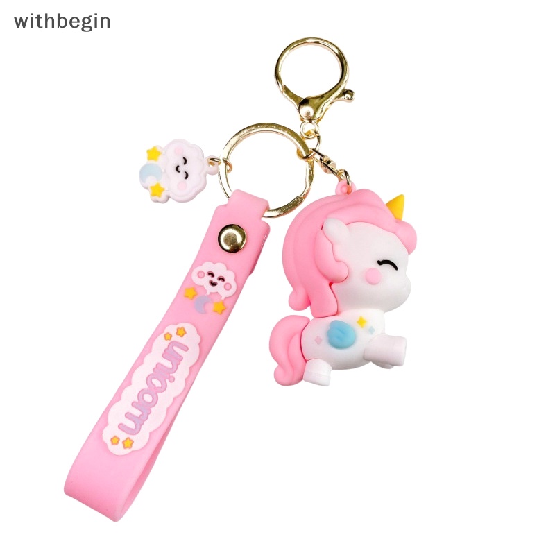 Móc Khóa Hình Kỳ Lân 3D Mềm Mại Dễ Thương