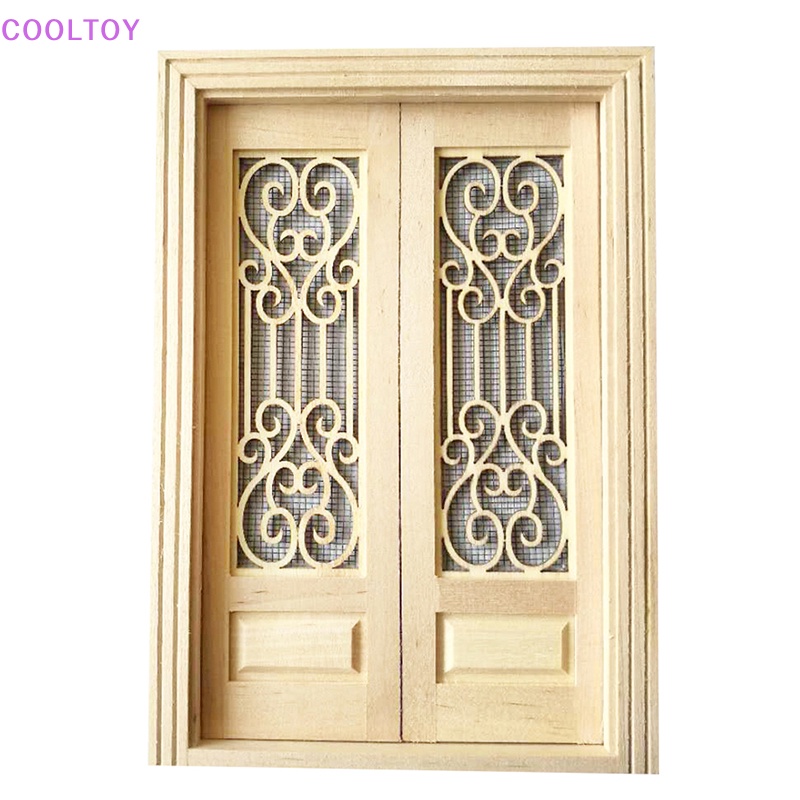 Mô Hình Đồ Nội Thất Bằng Gỗ Hai Cửa Rỗng Dành Cho Búp Bê