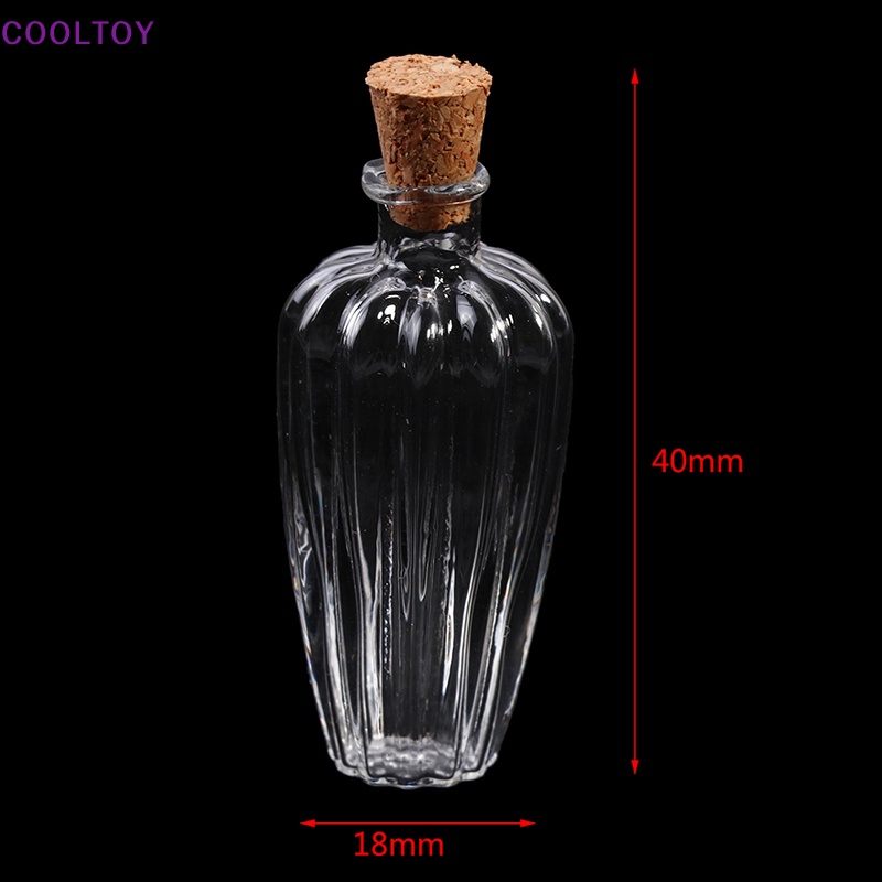Cooltoy Lọ Thủy Tinh Mini Có Nút Bần Trang Trí Nhà Búp Bê