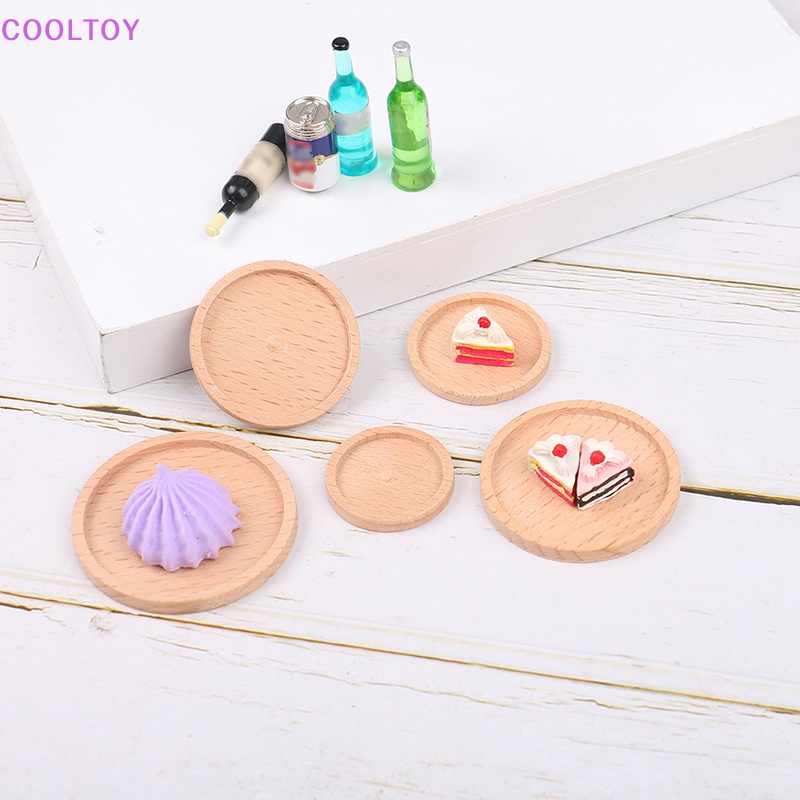 1 Khay Tròn Đựng Đồ Trang Trí Nhà Búp Bê 1: 12