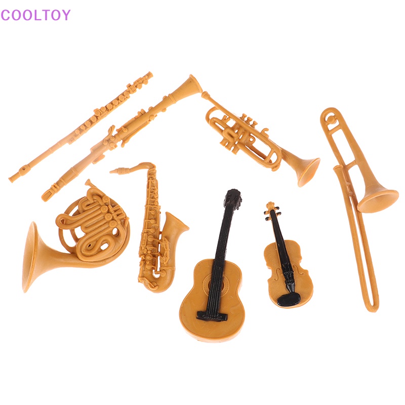 Cooltoy Set 8 Đồ Chơi Mô Hình Nhạc Cụ Thu Nhỏ DIY Cho Nhà Búp Bê
