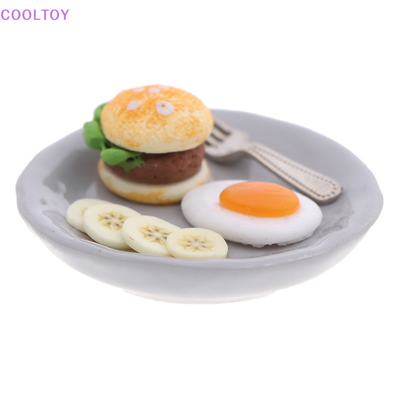 Cooltoy Đĩa Đựng Thức Ăn Sáng Tỉ Lệ 1: 12 Trang Trí Nhà Búp Bê