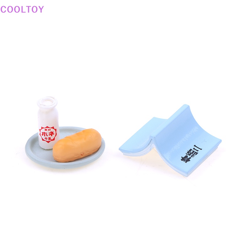 Cooltoy 1 Bộ Đồ Chơi Mô Hình Đĩa Bánh Mì Sữa Thức Ăn Mini Trang Trí Nhà Búp Bê