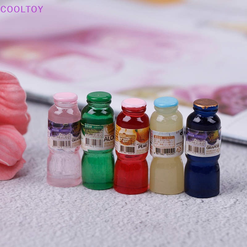 Cooltoy Set 5 Chai Nước mini Tỉ Lệ 1: 12 Trang Trí Nhà Búp Bê