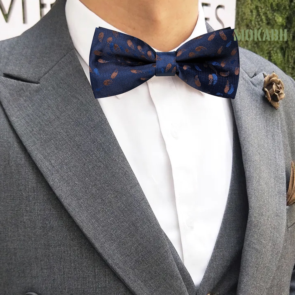 Cà Vạt Nơ Màu Trơn Hai Lớp Họa Tiết Thời Trang Có Thể Điều Chỉnh Cho Nam