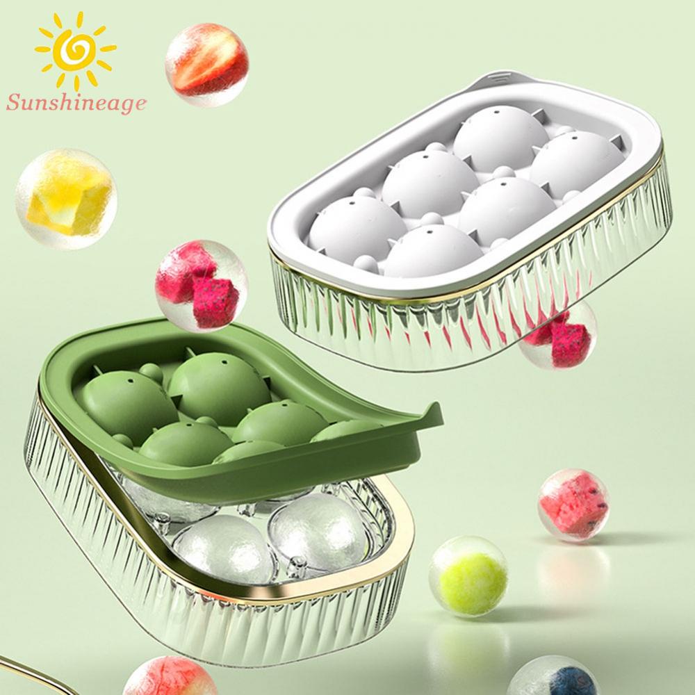 Khuôn Làm Đá Bi Tròn 6 Ngăn Tiện Lợi Mới