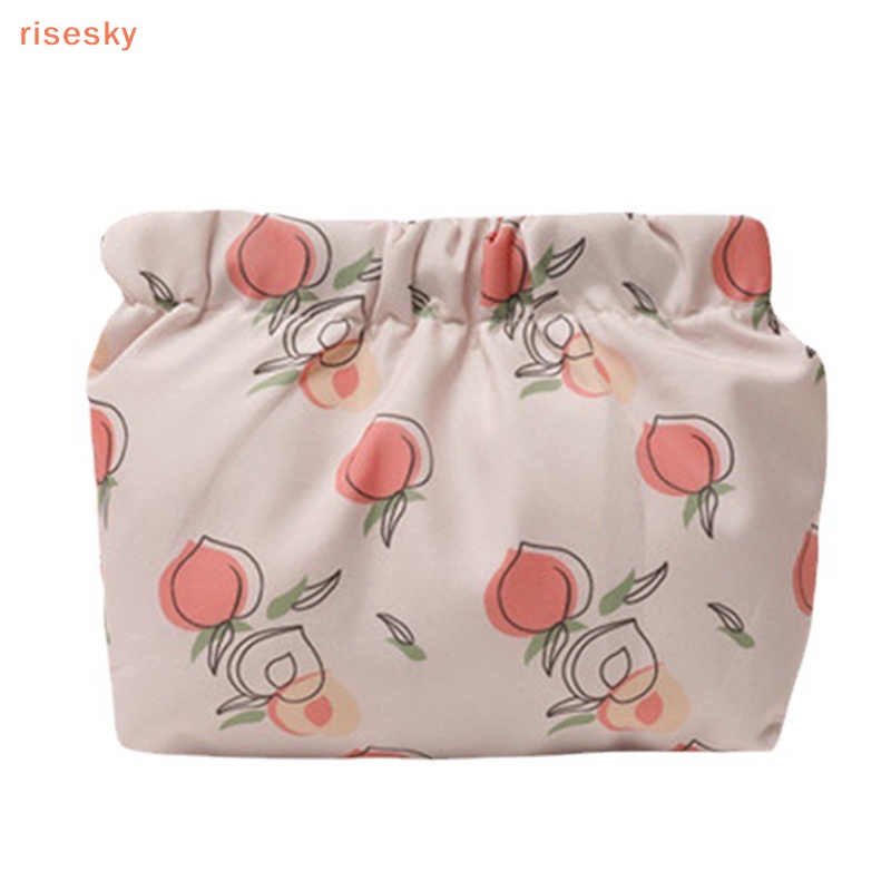 [risesky] Túi Đựng Tiền Xu / Chìa Khóa In Hình Trái Cây Đáng Yêu Cho Nữ