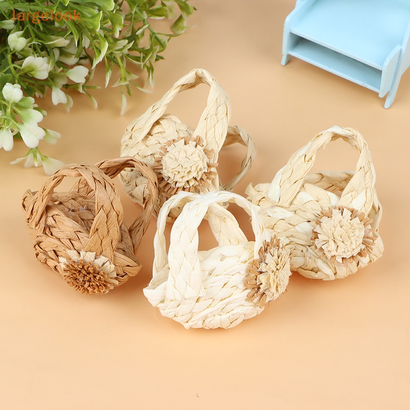 Giỏ Xách Đan Lát Thủ Công Mini Tỷ Lệ 1 / 6 Độc Đáo Trang Trí Nhà Búp Bê