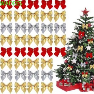 Set 12 nơ bằng vải không dệt treo cây thông trang trí lễ giáng sinh/năm mới xinh xắn