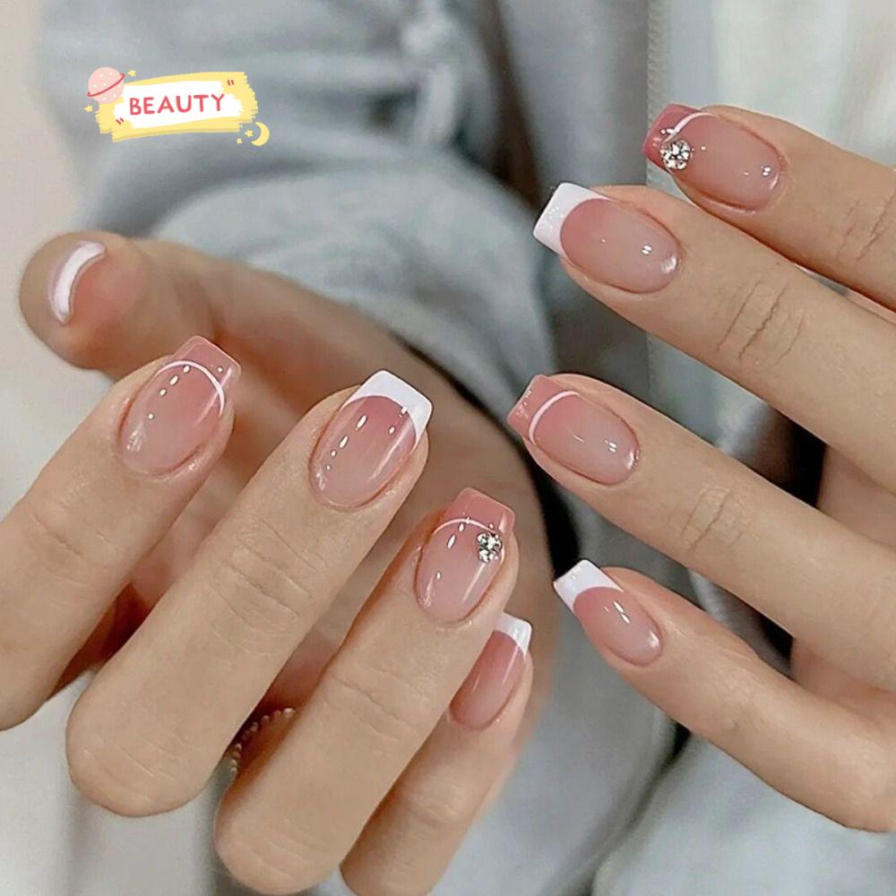 Bộ Móng Tay Giả Che Phủ Toàn Diện Phong Cách Pháp DIY