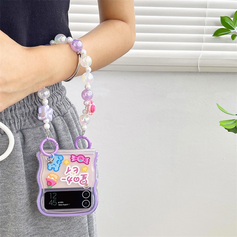 Ốp Điện Thoại Dẻo Trong Suốt Họa Tiết Hoạt Hình kirby Dễ Thương Cho Samsung Galaxy Z Flip 4 3 Samsung Galaxy ZFlip 4 3 Z Flip4 Flip3