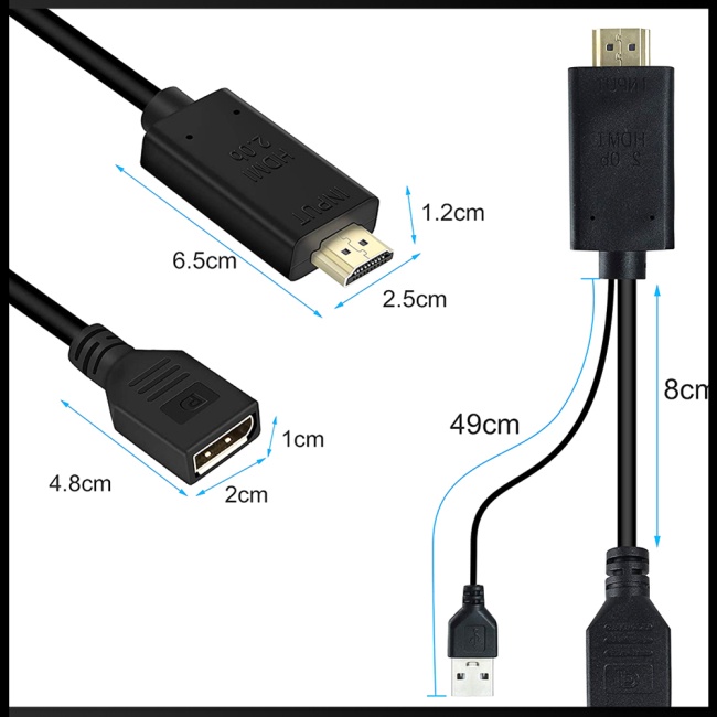 Đầu Chuyển Đổi Hdmi 4k 60 Hz V1.4 Chuyên Dụng Chất Lượng Cao