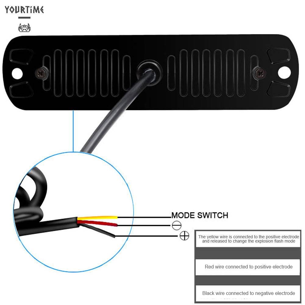 Đèn Led Cảnh Báo 10 Bóng 12V 24V Chuyên Dụng Cho Xe Hơi SUV Lorry Van