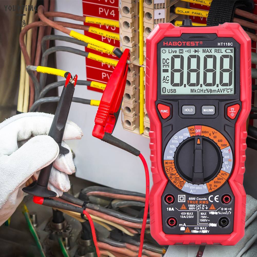 Vôn Kế DC AC Màn Hình LCD 2.7 Inch Với Chức Năng Đo NCV