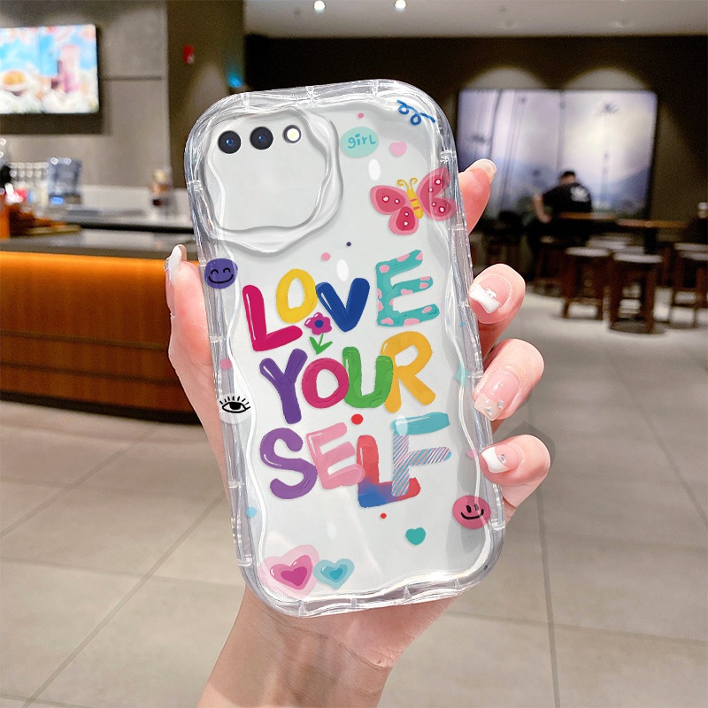 ốp lưng OPPO A1K ốp lưng Realme C2 Ốp Điện Thoại tpu Mềm Trong Suốt Chống Rơi Họa Tiết Love your seif Cho OPPO A1K Realme C2 TYNY