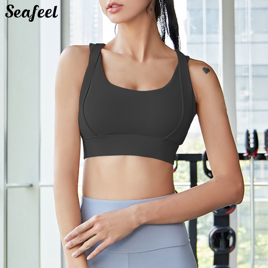 Áo Bra Thể Thao Cổ Vuông Chống Sốc Thoáng Khí Nhanh Khô Cho Nữ