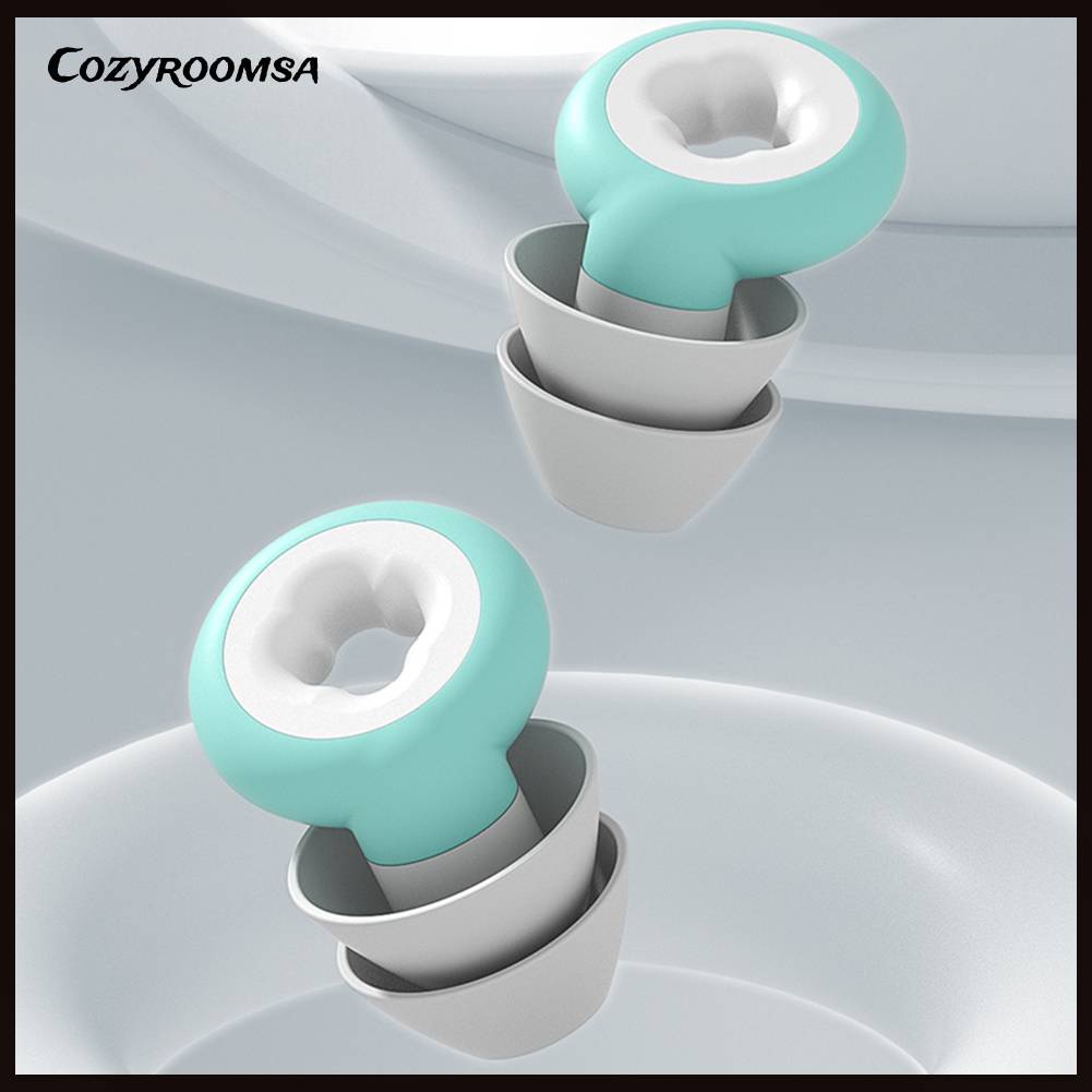 Nút Bịt Tai 2 Lớp Bằng Silicone Chống Ồn Tiện Dụng Mang Theo Du Lịch