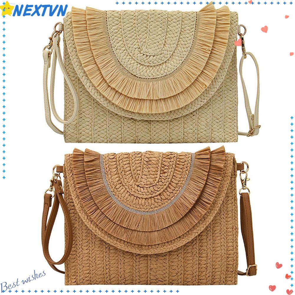 Túi Xách Đan Rơm Thủ Công Thời Trang Cho Nữ