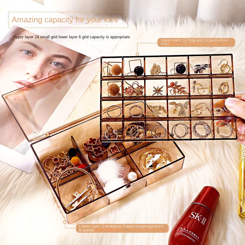 A - LIFE Hộp Đựng Trang Sức Đa Năng Chống Bụi Tiện Dụng