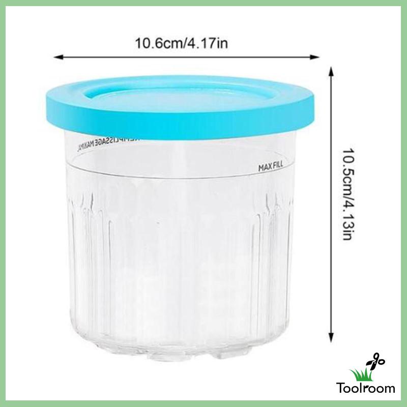 Bộ 4 Cốc Làm Kem / Tráng Miệng Chống Rò Rỉ Tiện Dụng