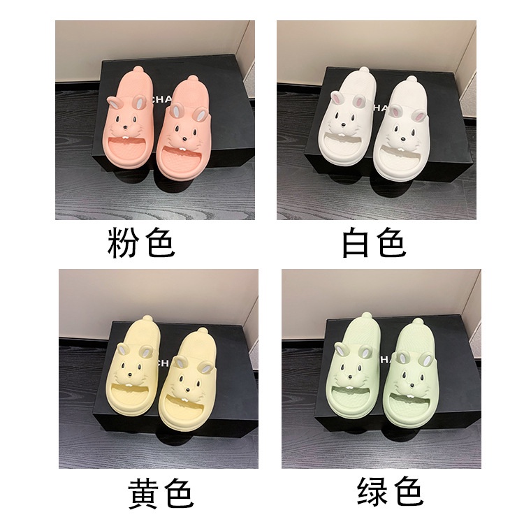 Dép Đi Trong Nhà Bằng eva Đế Mềm Họa Tiết Thỏ Hoạt Hình Thời Trang Mùa Hè 2023 Dành Cho Bé Trai Gái