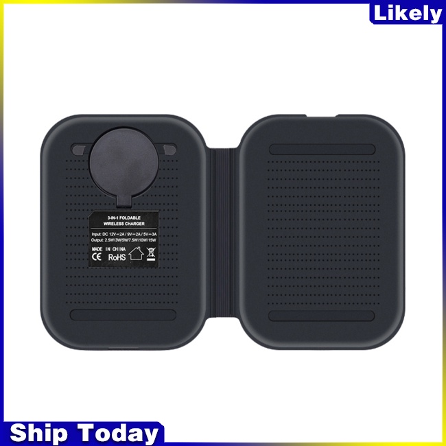 Đế Sạc Nhanh Không Dây 3 Trong 1 Từ Tính 15w Cho Iphone Iwatch