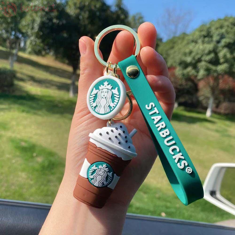 Móc Khóa Hình Ly Cà Phê / Trà Sữa Starbucks Bằng PVC Độc Đáo Xinh Xắn