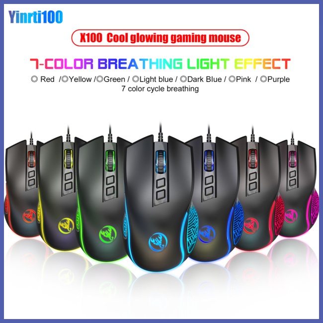 Chuột Quang Gaming Yinrti X100 1200-1800 - 2400-3600dpi NhiềU MàU