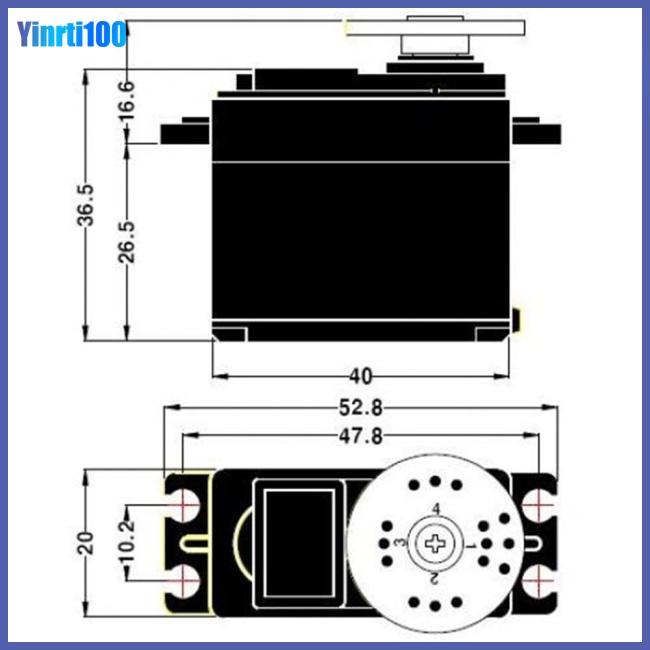 Động Cơ Servo 13kg 55g Bằng Kim Loại Đồng Cao Cấp Cho Xe Ô Tô Xe Tải Tàu Thuyền