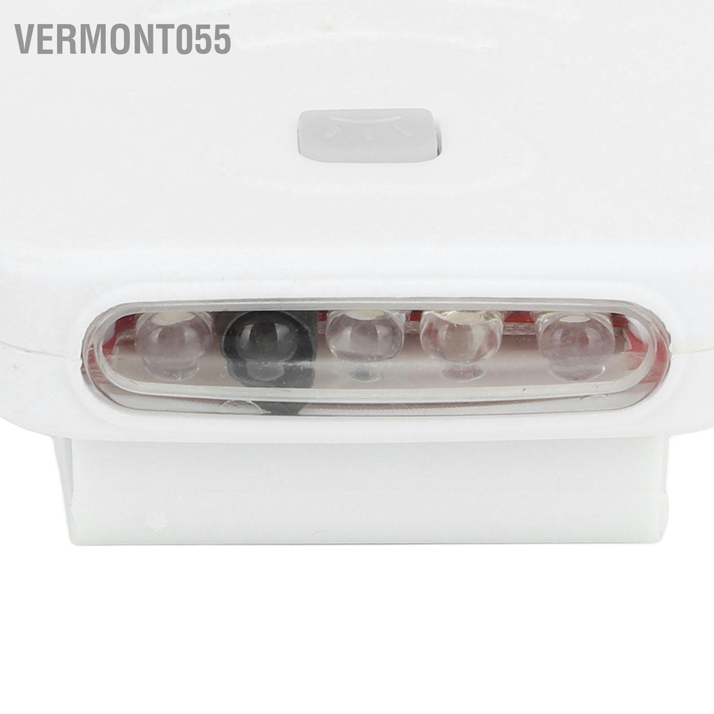 Vermont055 Đội Đầu Sạc Đèn LED Chống Nước Kẹp Trên Nắp Ánh Sáng Cảm Biến Chuyển Động Nón Cho Câu Cá Cắm Trại Đi Bộ Đường Dài Trắng