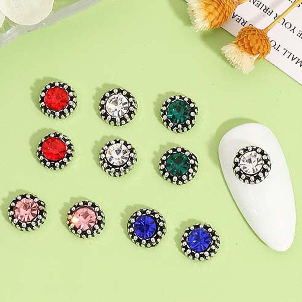 Bộ Phụ Kiện Trang Trí Móng Nghệ Thuật Hình Tròn 3D Nhiều Màu Phong Cách Nhật Bản MXMUSTY|Phụ Kiện Trang Trí Móng Tay Thời Trang Dành Cho Nữ
