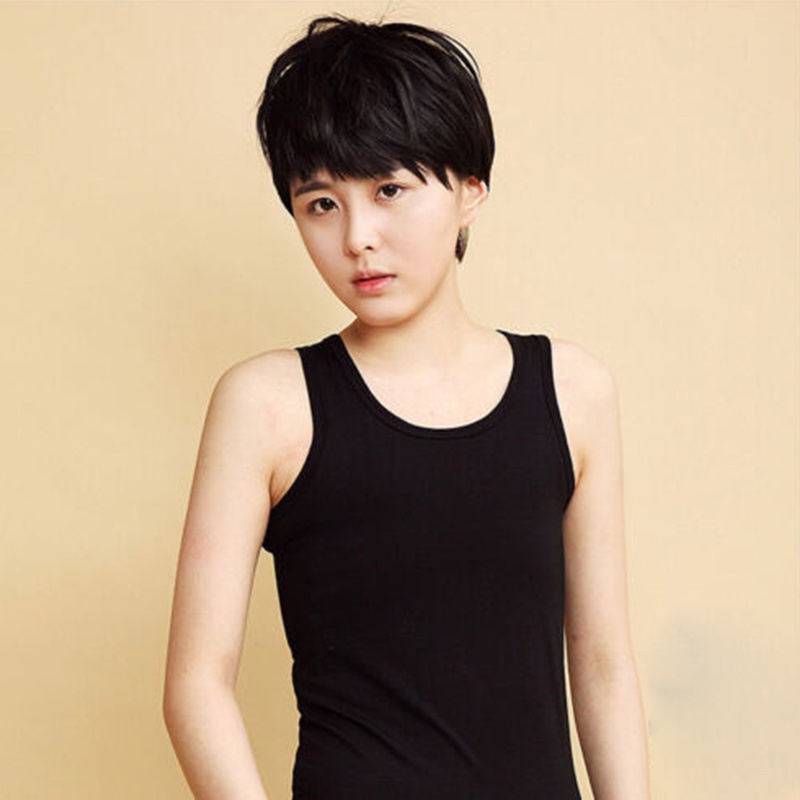 Áo Nữ Không Tay Cổ Tròn Màu Trơn