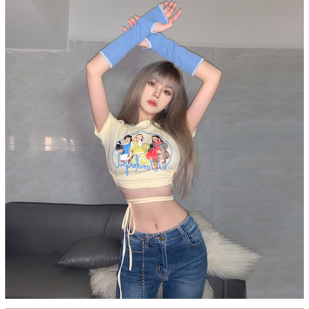 Áo Thun Ngắn Tay In Hình Dấu Kim Tự Tháp Mỹ Thời Trang Xuân Hè Dành Cho Nữ