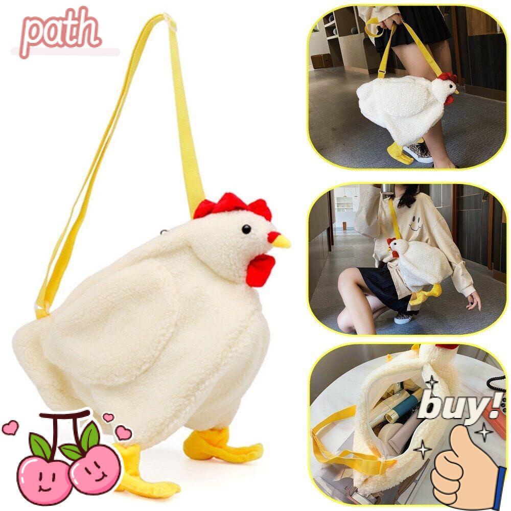 Túi Đeo Chéo Đựng Điện Thoại Hình Gà Nhồi Bông Ngộ Nghĩnh