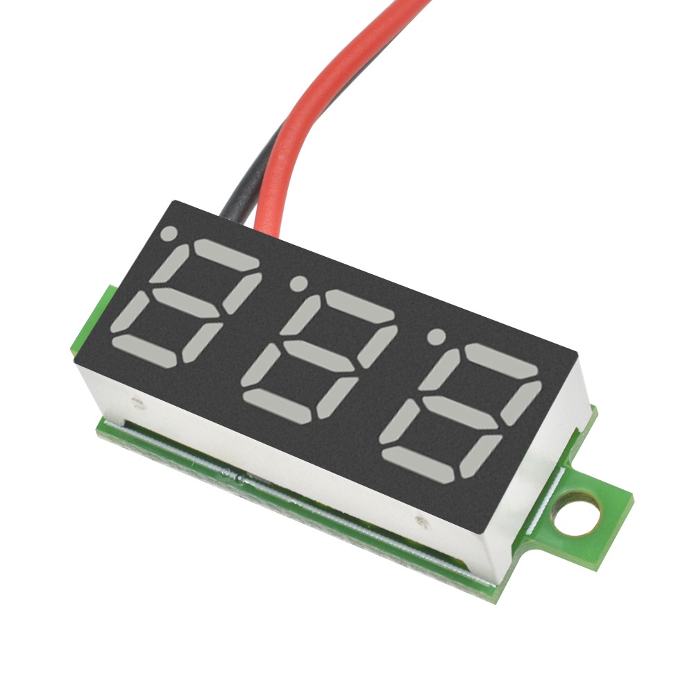 RIRIHI Vôn kế màn hình led 2 dây dc 2.5-30v 0.28 "