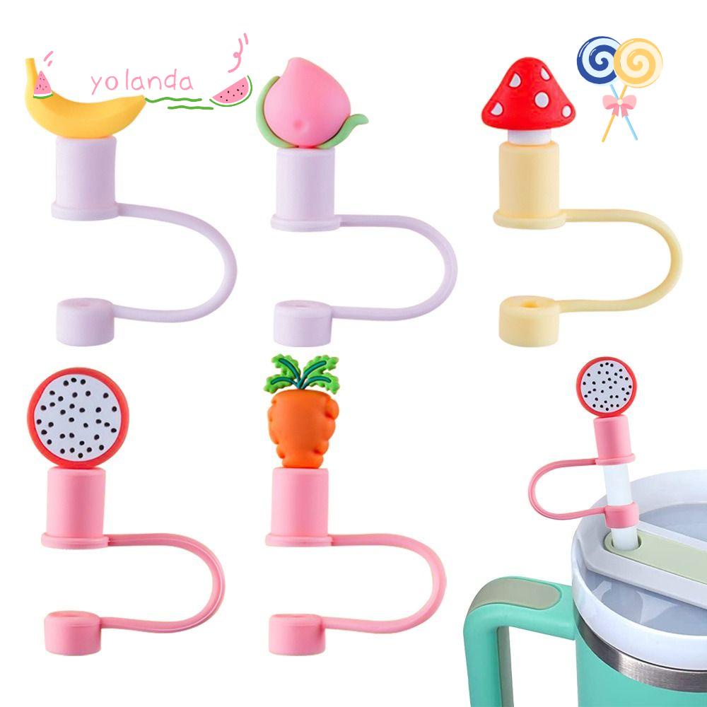 Bộ 5 Ống Hút Silicone Sử Dụng Một Lần Chống Bụi