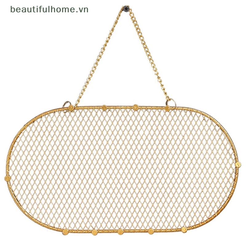 [beautifulhome] Giá Sắt Nhẹ Phong Cách Bắc Âu Sang Trọng Trưng Bày Bông Tai Chìa Khóa Có Thể Đóng Vào Tường [beauty]
