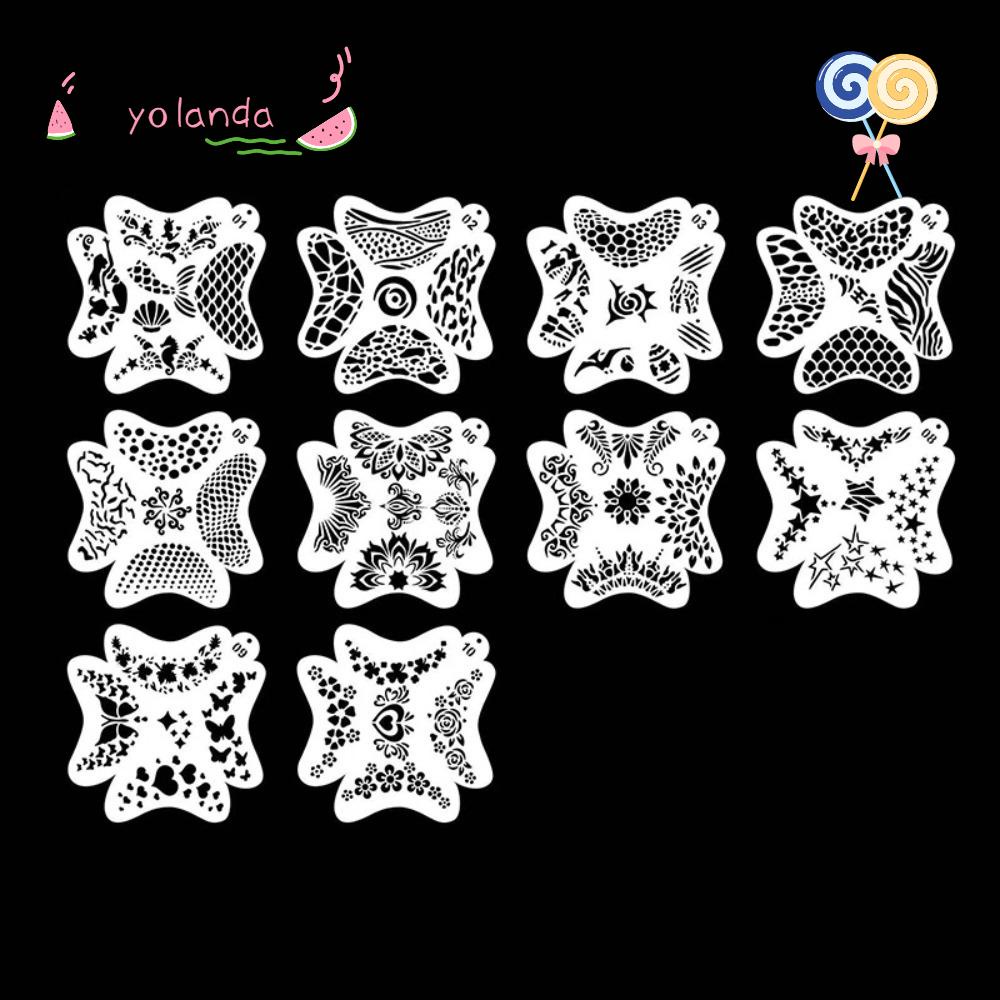 Bộ 10 Khuôn Nhựa Hình Cơ Thể Dùng Để Tô Màu Trang Trí Halloween