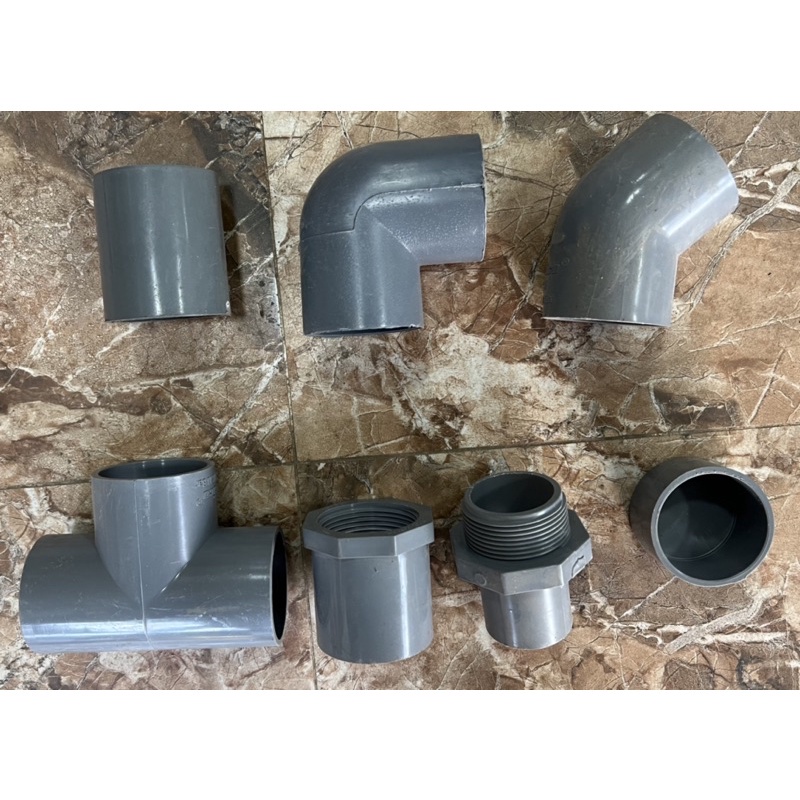 (Phi 110) Măng sông, Cút, Chếch, Tê, Nút bịt 110 PVC