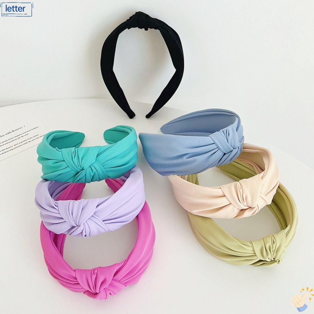Băng Đô Cài Tóc Thắt Nút Màu Kẹo Thời Trang Cho Nữ